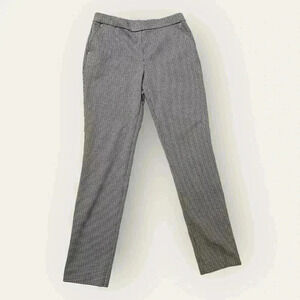 Anne Klein Women's Stretchy Black and White Houndstooth Straight Leg Pants